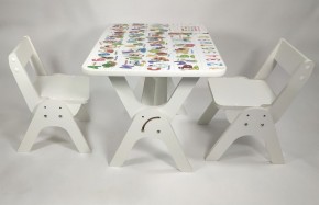 Детский растущий стол-парта и два стула Я САМ "Умка-Дуо" (Алфавит) в Стрежевом - strezhevoj.mebel-74.com | фото