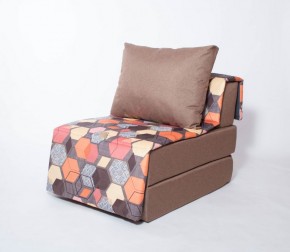 Кресло-кровать бескаркасное Харви (коричневый-геометрия браун) в Стрежевом - strezhevoj.mebel-74.com | фото