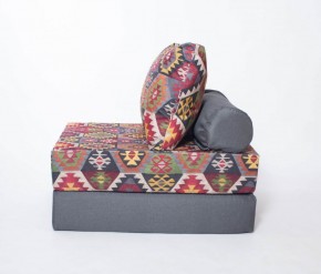 Кресло-кровать-пуф бескаркасное Прайм (мехико серый-графит) в Стрежевом - strezhevoj.mebel-74.com | фото