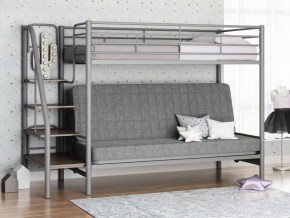Кровать двухъярусная с диваном "Мадлен-3" (Серый/Серый) в Стрежевом - strezhevoj.mebel-74.com | фото
