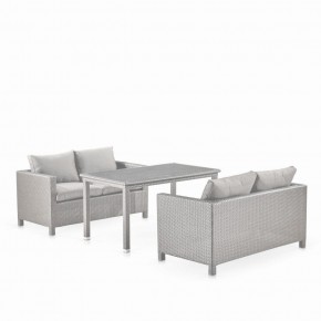 Обеденный комплект плетеной мебели с диванами T256C/S59C-W85 Latte в Стрежевом - strezhevoj.mebel-74.com | фото