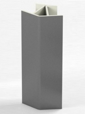 Угловое соединение для цоколя 135 гр. h100 мм (Алюминий, Белый, Черный, Сонома) в Стрежевом - strezhevoj.mebel-74.com | фото