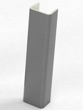 Торцевая заглушка  для цоколя h100 мм (Алюминий, Белый, Черный, Сонома) в Стрежевом - strezhevoj.mebel-74.com | фото